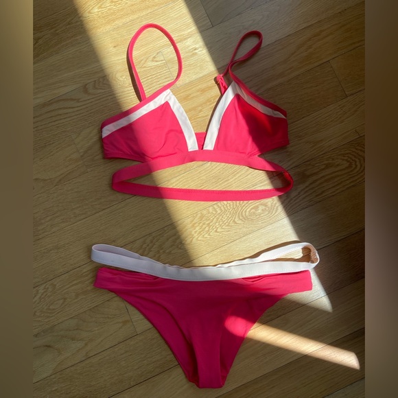 LSPACE Pink Bikini Top and Bottom - Picture 3 of 4